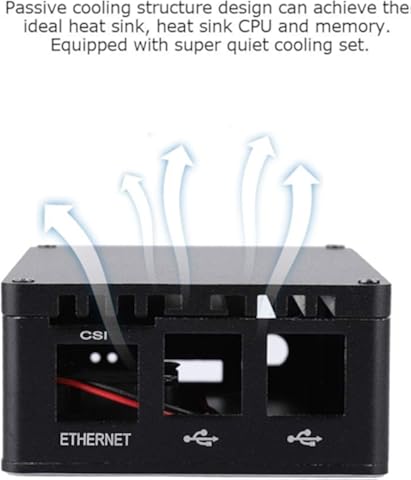 Exliy Estuche para Raspberry Pi 3 B +, aleación de Aluminio Estuche para Raspberry Pi 3 B +