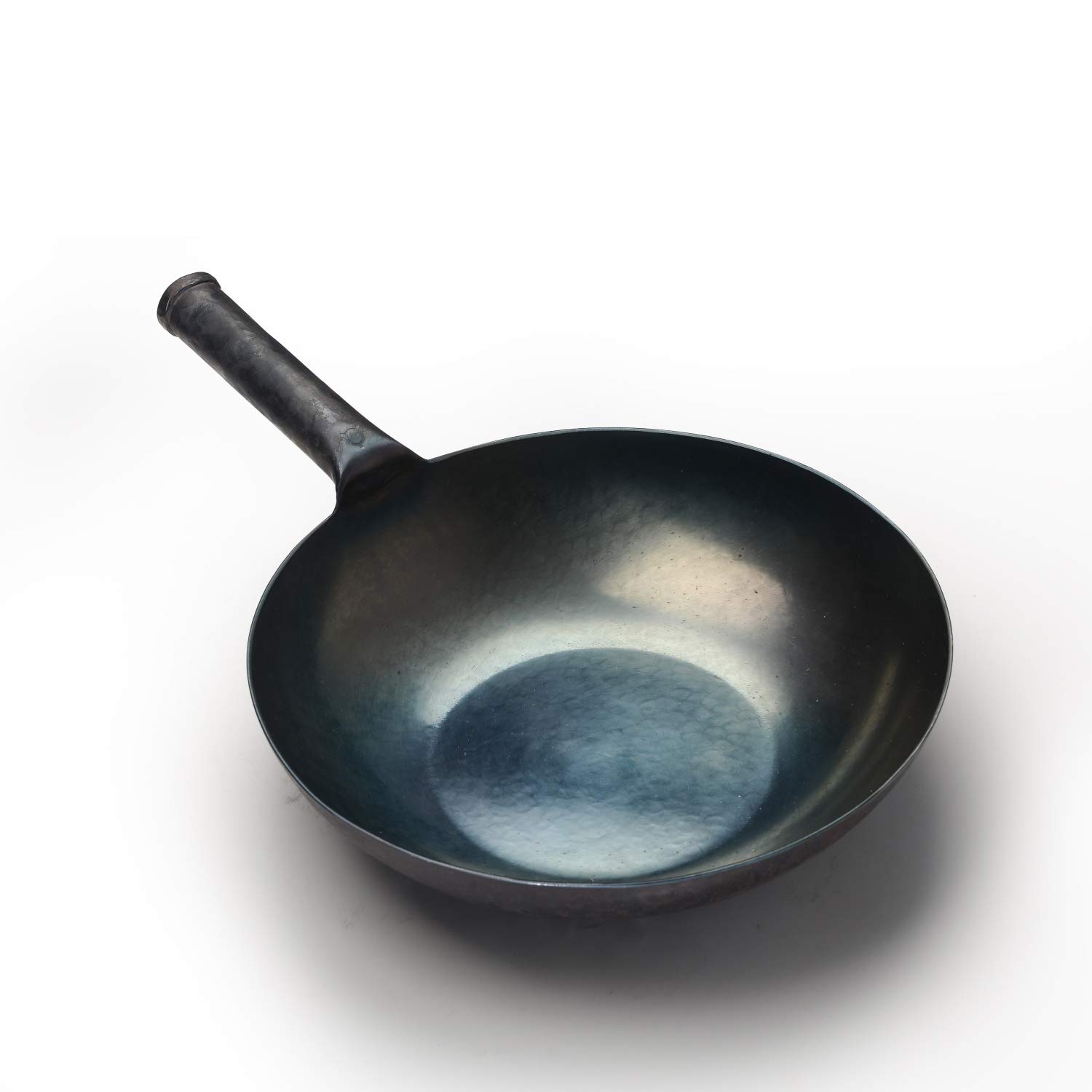 ZhenSanHuan HandHammered Iron Wok Flat Bottom Induction Suitable (IronHandle)