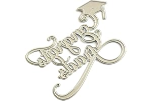 Congrats Grads Die Cut Stencils Scrapbooking Embossing Tool Carbon Steel Cutting Die for Scrapbooking Card Making Album Carbo