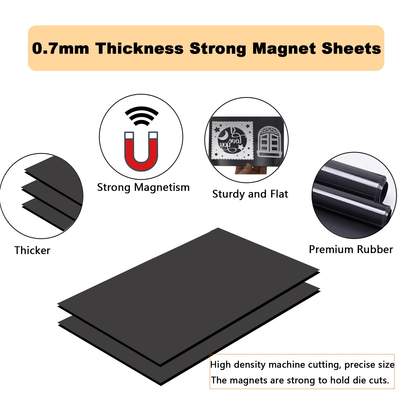 20 PCS 9.4 x 7 Inch Large Die Cut Storage Envelopes with 0.7 mm Thick Magnetic Sheets for Die Storage, Clear Die Storage Pockets and Magnet