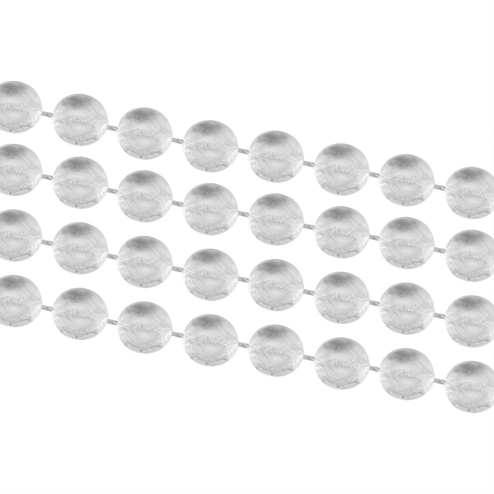 Yosoo 10 M Acrylic Crystal-Like String Bead Curtain - Decorative Panel for Doors, Windows, And Room Separation - Indoors Or Outdoors Transparent