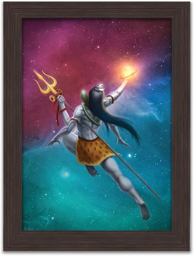 Pick Indiana,Lord Shiva Ji Framed Picture,Worship,Religious Framed Poster Frames Frame Photo Image Wall Decor Home Furnishing Posters