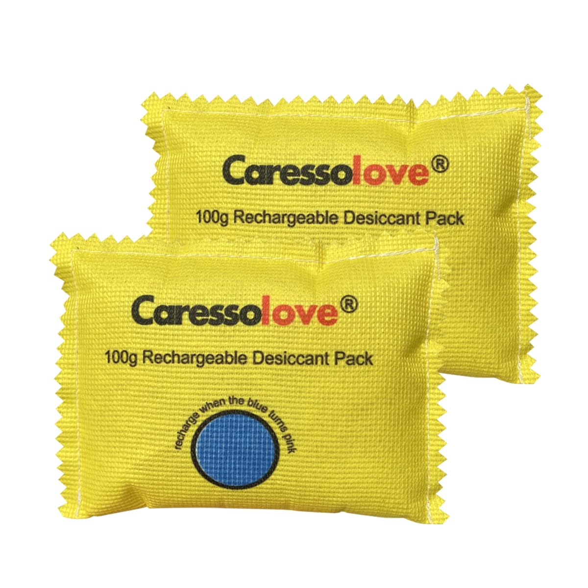 Photo 1 of 100g Rechargeable Desiccant Packs for Storage - Silica Gel Moisture Absorbers Packets - Desiccant Bag Color Changing - Reusable Desiccant Dehumidifier for Bathroom, Closet and Warehouse (2 Packs)