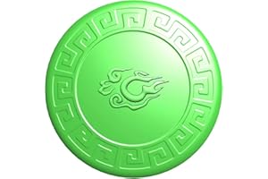 AIYGOUWU Dog Flying Discs for Aggressive Chewers,Rubber Flyer Dog Toys,Interactive Dog Toys,Hidden Cloth for Durability,Glow at Night,(9 inch) for All Breeds Sizes (Green)
