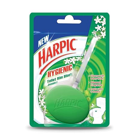 Harpic Toilet Rim Block Hygienic Jasmine, 26 g