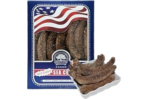 DABC OAK LAND Alaska Red Sea Cucumber, Natural Sun Dried Alaska Red Sea Cucumber Grade AAAA Nutritious Rich In Protein, Vitamins and Minerals Medium-8OZ/Box