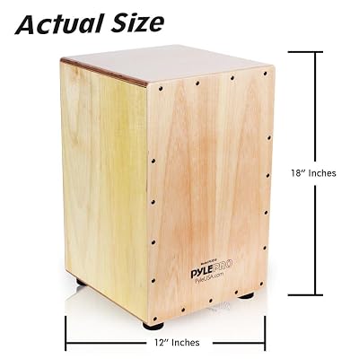 Buy Pyle String Cajon Wooden Percussion Box With Internal Guitar Strings Full Size Online In Singapore B01mr7flth