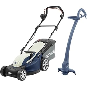 mcgregor 33cm corded rotary lawnmower 1200w and trimmer 250w