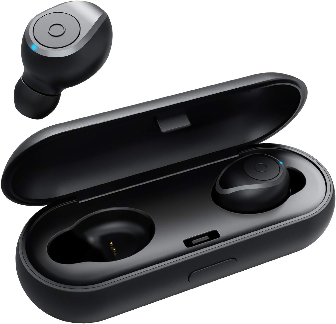 Bluetooth Earbuds Wireless Headphones, Linpa 5.0 True Wireless Earphone 20H Playtime, HiFi Stereo Mini in-Ear Earbuds w/Mic, Auto Pairing, Noise Cancelling, Single &Couple Ears Modes for Cellphone