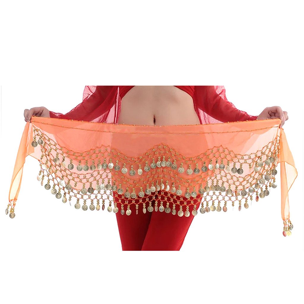 3 Rows Belly Dancing Dance Hip Scarf Skirt Belt With 128 Coins Buy