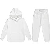 Boys 2 Pieces Sweatsuits Pullover Hoodie and Sweatpants Girls Fashion Tracksuit Set Birthday Outfits