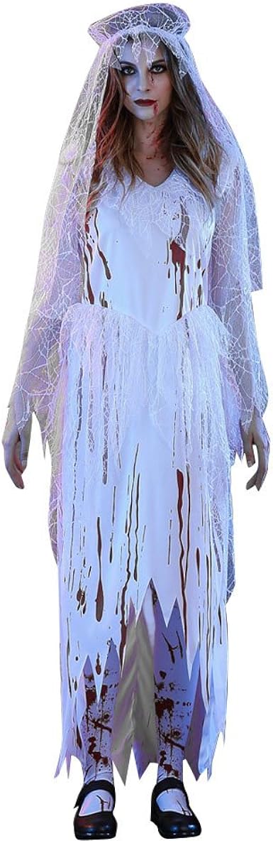 Storerine Halloween Deguisement Halloween Femme Adulte Sexy Blanc Corps La Mariee Decoration Cosplay Fete Costume Vampire Femmes Carnaval Habillee Ceremonial Style Grande Taille M Xxl Amazon Fr Vetements Et Accessoires