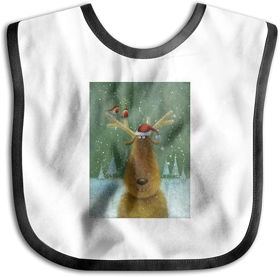 Amazon Co Jp メリークリスマス トナカイ よだれかけ ベビー ビブ 食事 エプロン スタイ 柔らかい 防水 赤ちゃん 出産のお祝いギフト 服 ファッション小物