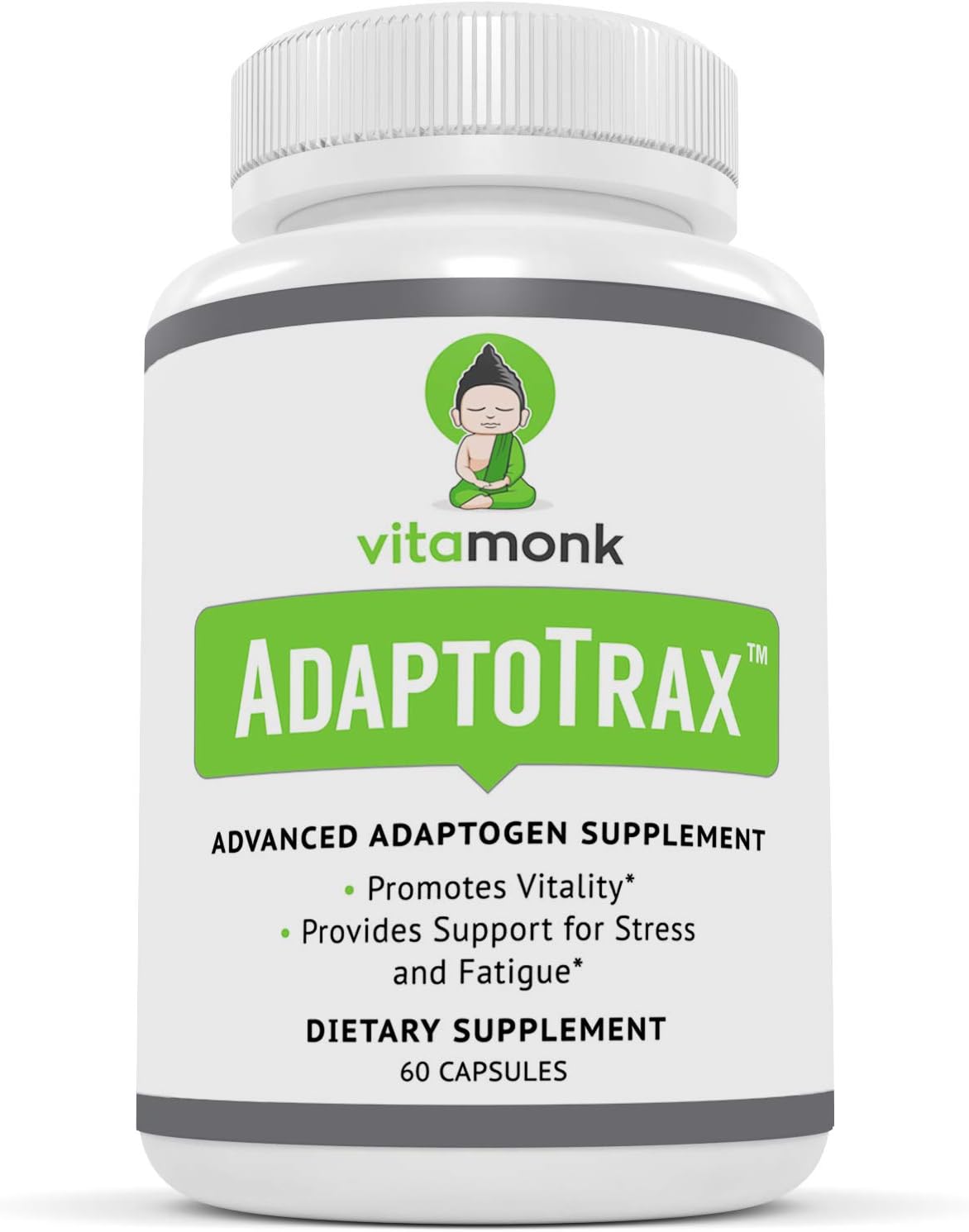 AdaptoTrax™ All-In-One Adaptogen Supplement Blend - Brain Boosting, Stress Relieving and Energy Optimizing Complete Herbal Adaptogens Supplements Formula - 8 Adaptogenic Herbs & Mushrooms in 1 Capsule: Health & Personal Care