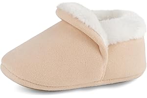 ESTAMICO Baby Girls Boys Plush Warm Boots Infant Winter Thickened Slippers Non Slip First Walkers Indoor Outdoor Shoes