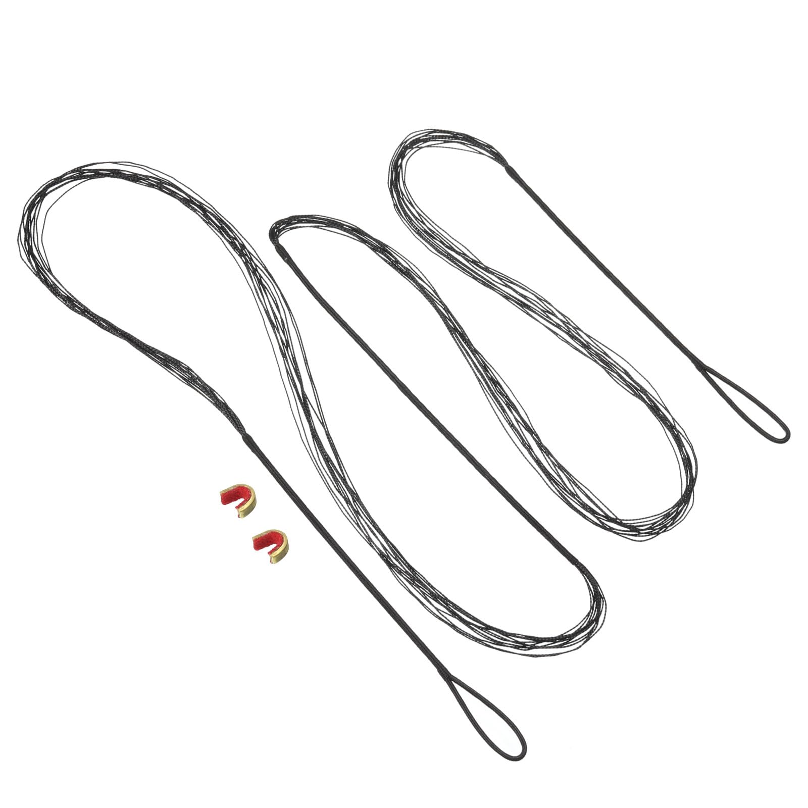 PATIKIL Bow String Replacement,12 Strands Recurve Bowstring with Nock Point for AMO 67" Traditional Recurve Bow, Black