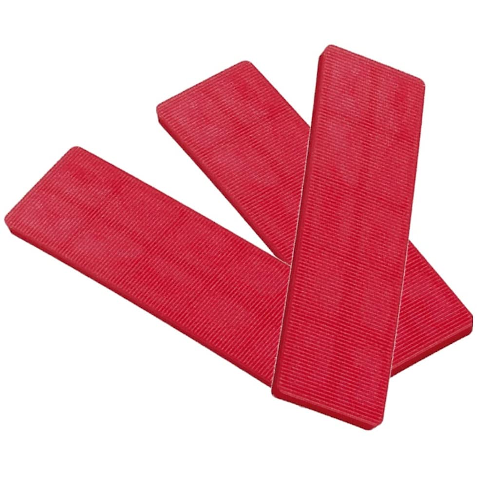 Merriway BH07807 (100 Pcs) Window Glazing Flooring Packer Shims, 100 mm x 28 mm x 6 mm, Red - Pack of 100 Pieces