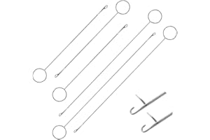 BREMOROU 6 Pcs Loop Turner,Loop Turner Tool for Silicone Beads,Bead Threader Needle Hook,Knot Grippers Tools for Crochet Sewings Concepts with Latch for Fabric Tube Strips DIY