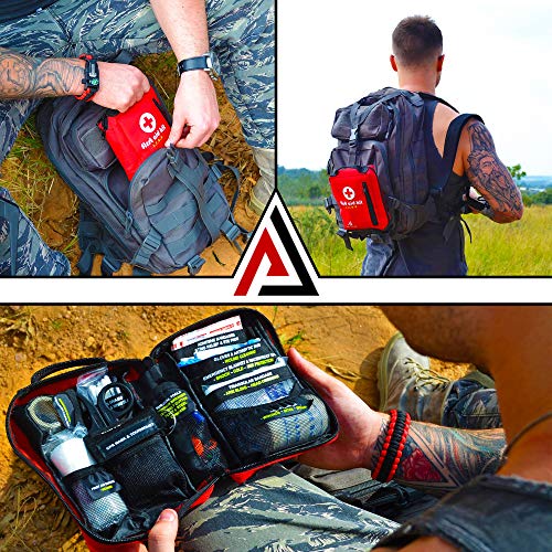 ArmaPrep First Aid Kit Compact IFAK with Rapid Response Labels, MOLLE, Tourniquet & Survival
