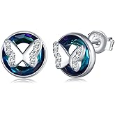Butterfly Earrings for Women 925 Sterling Silver Crystal Butterfly Stud Earrings Cute Butterfly Jewelry Gifts for Women