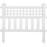 Suncast Outdoor Garden Grand View Fence Border Panels, 3-Pack, White (1.50 x 24.00 x 20.50 Inches) main image 1