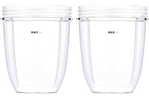 KUBYERTOS 2 Pcs Replacement 18oz Cups for Blender【3 Size Options, 18oz, 24oz, 32oz】 Compatible with NutriBullet 600w and 900w Blender Accessory