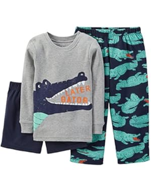 Carter's Baby Boys' 3 Piece Graphic PJ Set (Baby) - Alligator