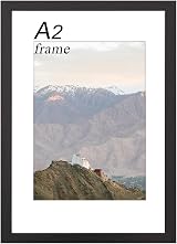 RUN HELIX A2 Frame 42x59.4 cm Solid Wood Black with Plexiglass view 1