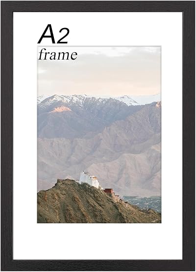 RUN HELIX A2 Frame 42x59.4 cm Solid Wood Black with Plexiglass
