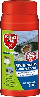 PROTECT HOME Rodicum Wühlmaus Portionsköder (ehem. Bayer Garten Racumin), auslegefertige Köder für Köderboxen mit Wühlmausgift, 250 g
