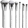 Albeaut Face Makeup Brush Set 6PCS, Angled Cream Foundation Liquid Blush Brush Concealer Brush Under Eye, Nose Contour Eyeliner & Brow Brush