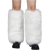 LA CARRIE Women Faux Fur Leg Warmers Long Furry Leg Foot Cuffs Girls Winter Boot Socks