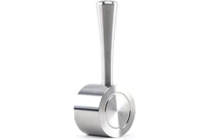 Crema Coffee Products - Replacement Steam Lever Compatible with Breville Espresso Machines - Brushed Silver - Fits the Barista Express, Infuser, Barista Pro