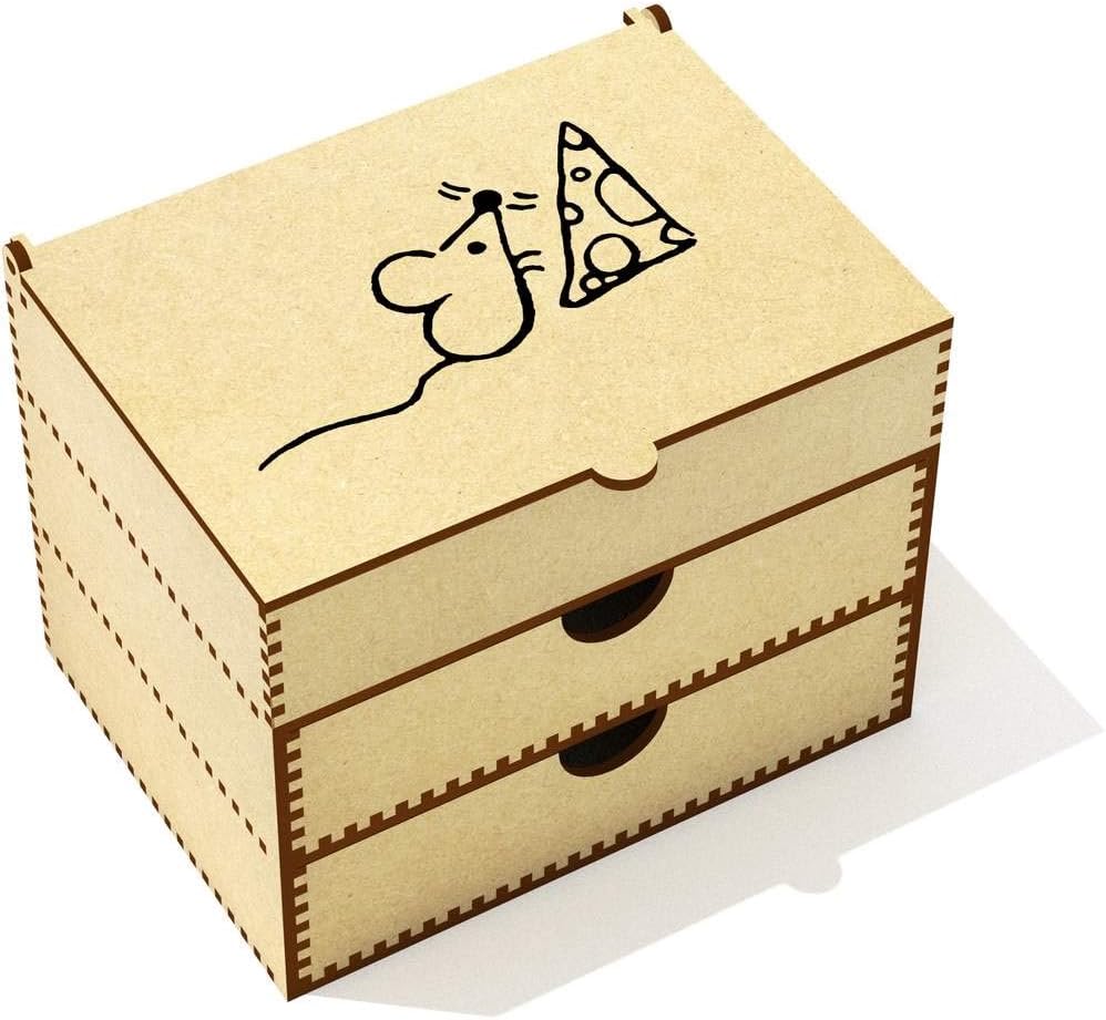 Azeeda Ratón con Queso Caja de Maquillaje (VC00019776): Amazon.es: Juguetes y juegos