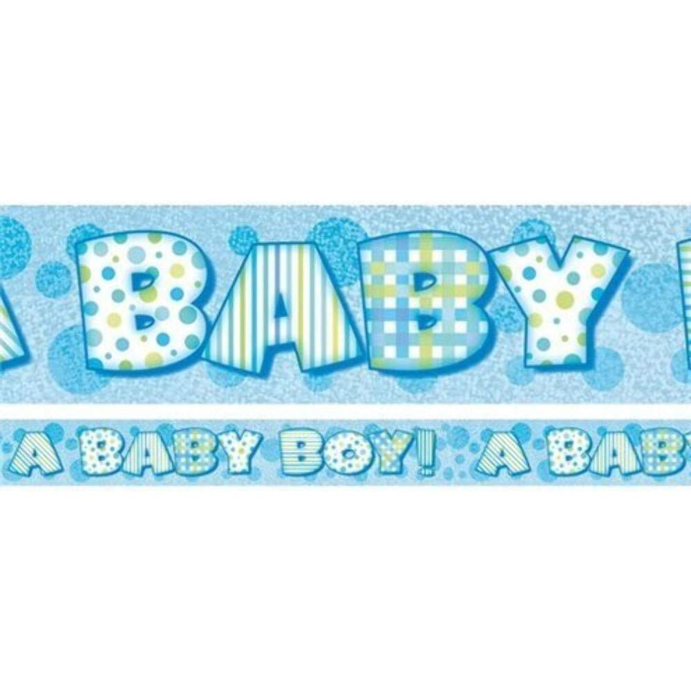 Baby Boy Blue Prism Banner (3.6 Meters) 1 Piece - Elegant and Distinctive Decorative Banner for Celebration & Decor
