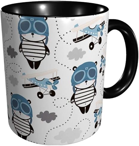 Amazon マグカップ 大 保温 カフェマグ コーヒーカップ マグ タンブラー 保温抜群 保冷 耐熱 電子レンジ オーブン 食洗機対応 330ml 可愛いパンダパイロット ブラック タンブラーグラス オンライン通販