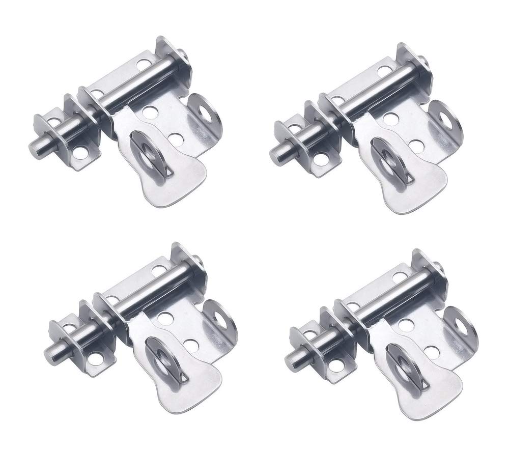 NELXULAS 2-1/2" Stainless Steel Door Security Latch Hasp Barrel Bolt Set