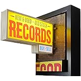 Record Store Retro Wall Light – Handmade Led Vinyl Wall Decor,for Led Wall Sconce for Bedroom, Living Room, Cafe Decoration,Music Lovers Collector Gift
