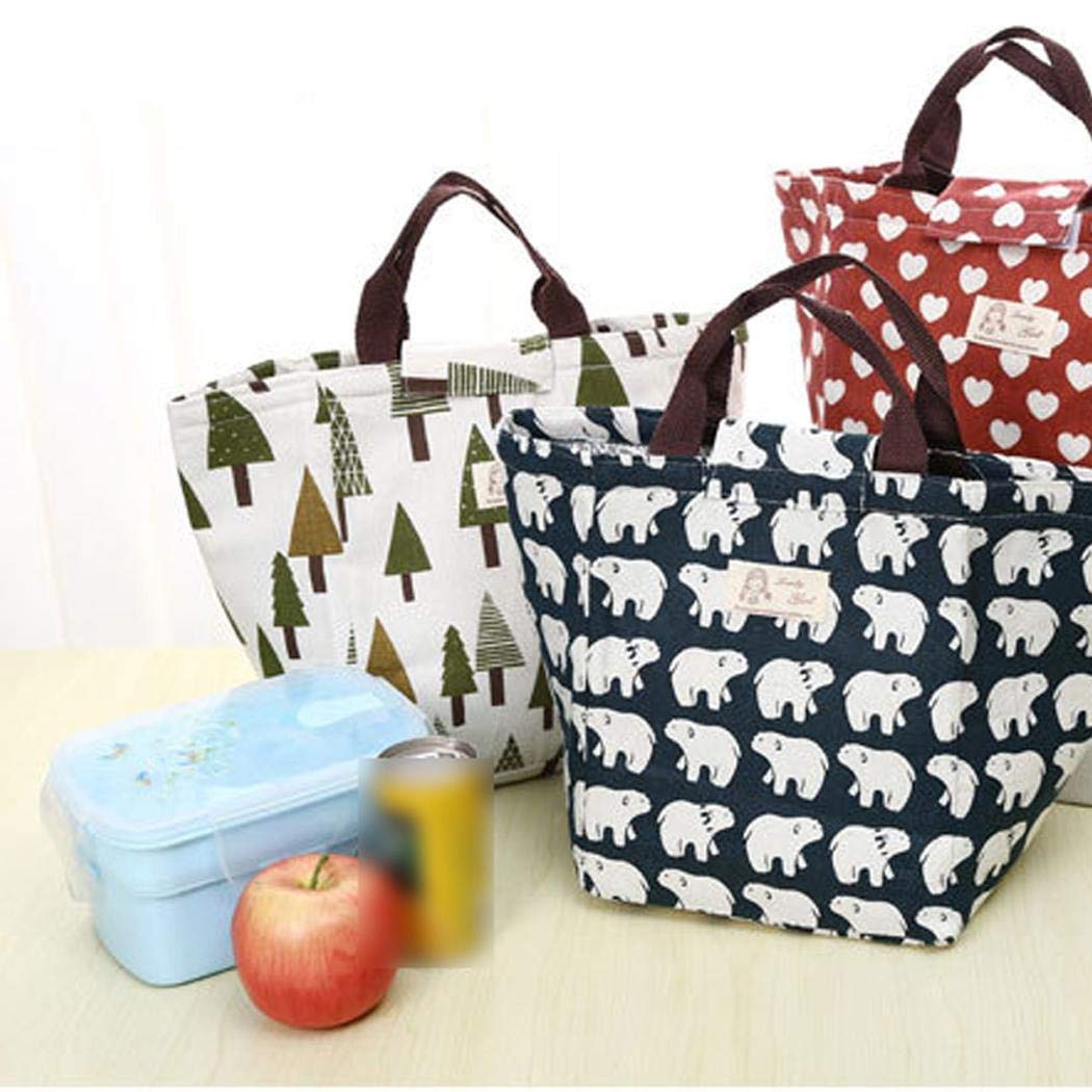 MelysUS Portable Insulated Thermal Lunch Bag Picnic Lunch Container Tote Handbag Lunch Bags