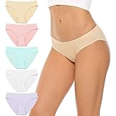 Xibing Womens Seamless Underwear No Show Panties for Women Breathable Bikini Hipster Ladies Underwear Multi-Pack