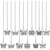HOBBIESAY 12Pcs 6 Styles Butterfly Ceiling Fan Pull Chain 13.31 Inch Decorative Fan Pull Chain Pendant Extension Ceiling Fan Danglers Ornaments for Light Lamp Home Decoration