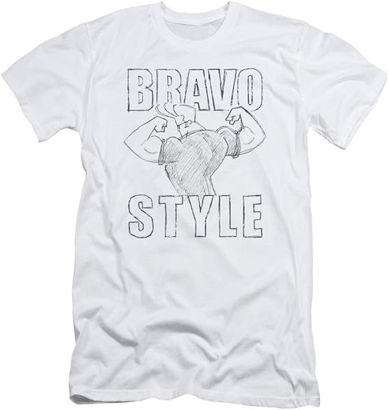 Johnny Bravo Estilo Bravo Hombres Adelgazan La Camiseta Apta 