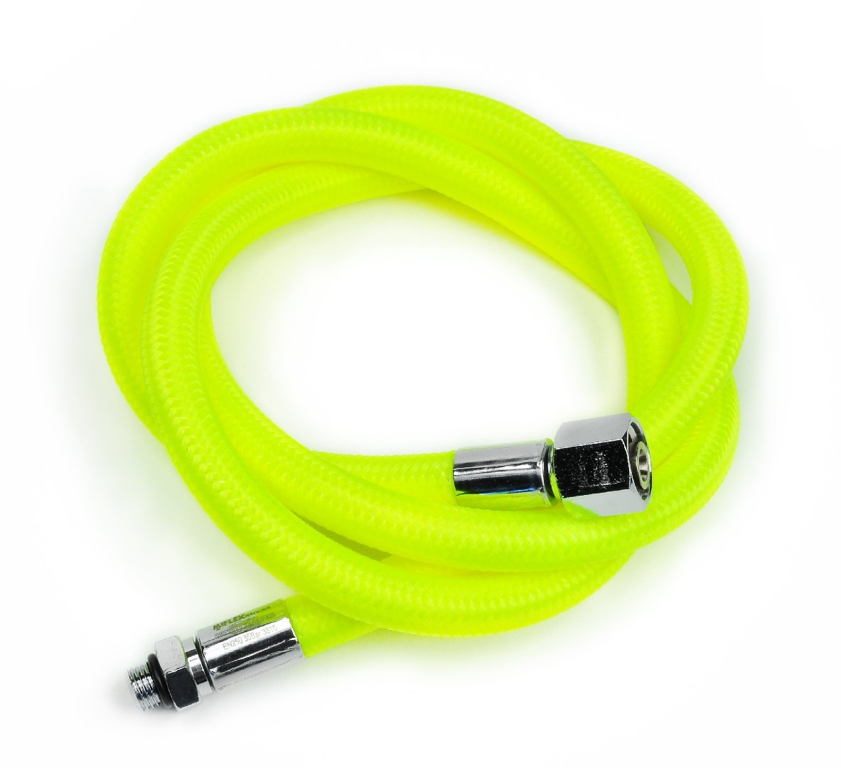 Best divers Miflex Xtreme 100 cm Regulator Hose, 9/16” Female To 3/8” Male, Fluorescent Yellow