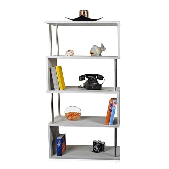Room Divider Book Shelf Case Separator Office Wall White