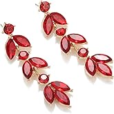 GAOKOXI Wedding Rhinestone Dangle Earrings Elegant Bridal Crystal Drop Earrings for Women Bridesmaids Guest Party Prom