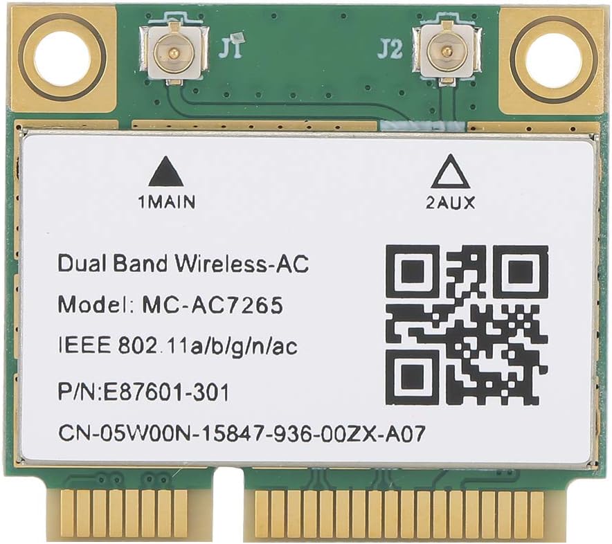 Dpofirs MCAC7265 PCIe WiFi Card 1200Mbps Dual Band 2.4G 5G BT 4.2 Half Mini PCIe