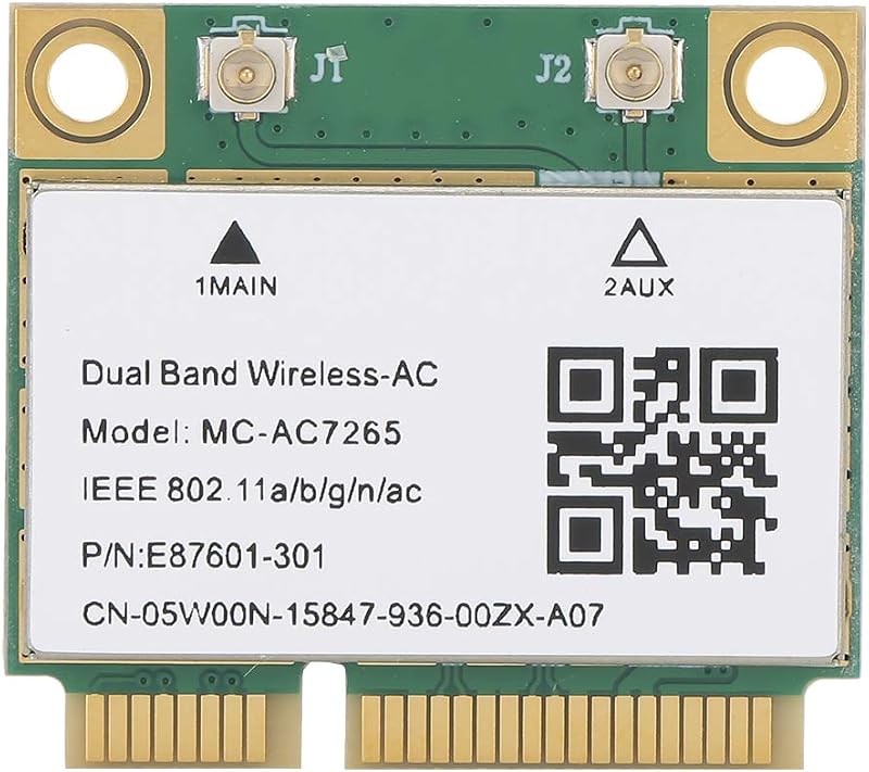 Dpofirs MCAC7265 PCIe WiFi Card 1200Mbps Dual Band 2.4G 5G BT 4.2 Half Mini PCIe