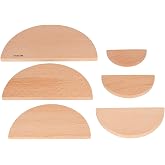 TickiT Natural Architect Panels - Arches - Set of 6 - Stacking Blocks for Ages 1+ - Open-Ended Toys