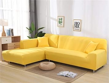 Peng Einfarbige Ecksofabezuge Fur Das Wohnzimmer Elastische Couchbezuge Stretch Sofa Amazon De