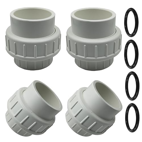 Pvc Union Adapter 2Pcs PVC Slip Union Coupling Adapter, 1-1/2 inch PVC Union Fittings Set ...
